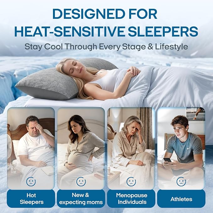 ZonLi Cooling Body Pillowcase for Hot Sleepers, Breathable Body Pillow Cover - Image 7