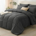 CozyLux Oversized King Comforter Sets Dark Grey, 7 Pieces Bed in a Bag by CozyLux