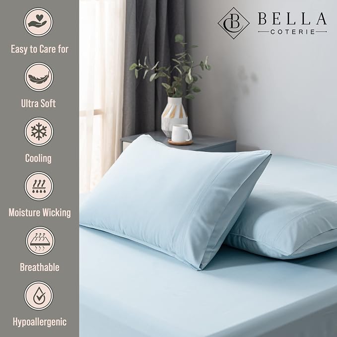 Bella Coterie | Luxury Bamboo Viscose King Size Pillowcase Set | 100% - Image 2