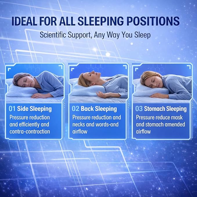 Cervical Pillow for Neck Pain Relief, Ergonomic Dual-Height Memory Foam Pillow - Image 7