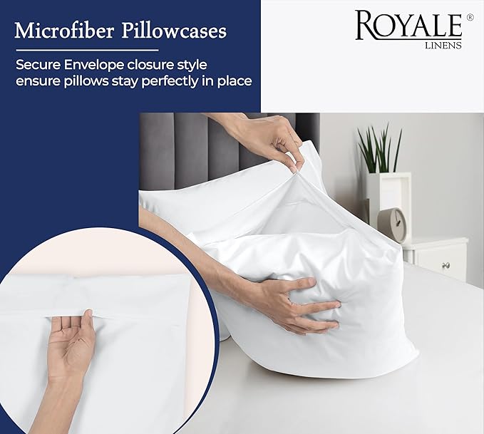 Royale Linen White Pillowcase Set Of 12 - Image 4