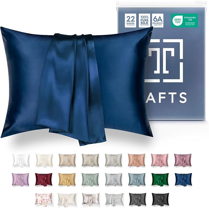 TAFTS 22mm 100% Pure Mulberry 6A Silk Pillowcase by Tafts