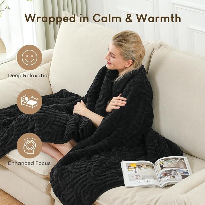Cottonblue Jacquard Weighted Blanket - Image 6