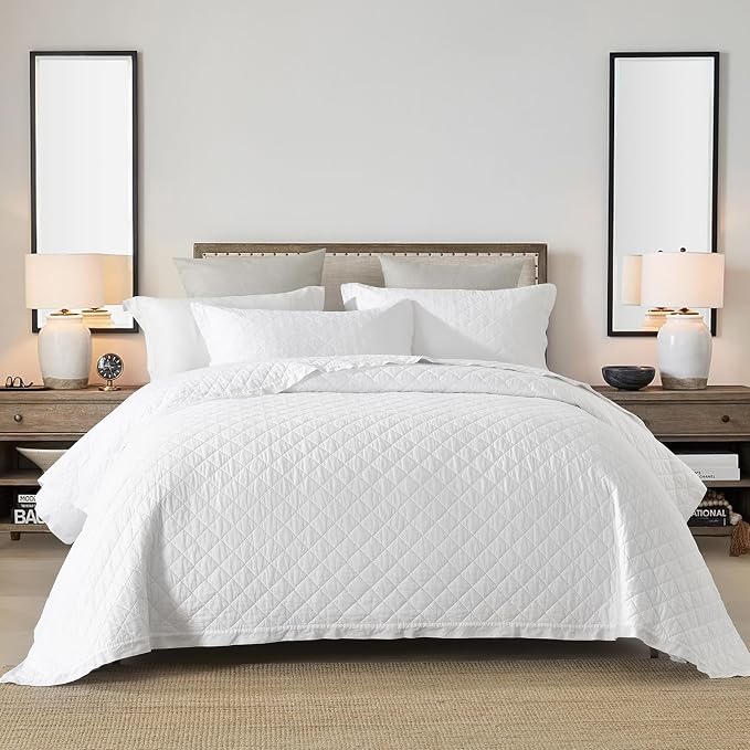 SahSahCasa Quilt Set King Size, 100% Cotton Quilt Bedding Set Bedspread - Image 7