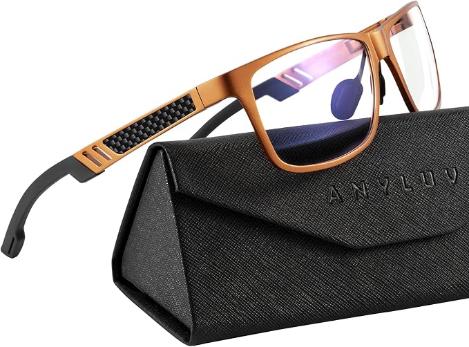 ANYLUV Blue Light Blocking Glasses Men Computer Gaming Glasses Lightweight by ANYLUV