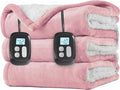 LaffyLo Electric Heated Blanket King Size 90 x 100, Dual Control, Fast Heating by LAFFYLO