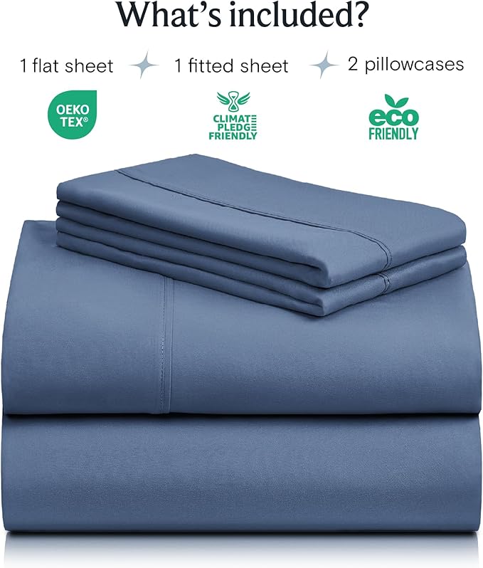 LuxClub 4 PC Queen Sheet Set, Breathable Luxury Bed Sheets, Deep Pockets 18" - Image 2
