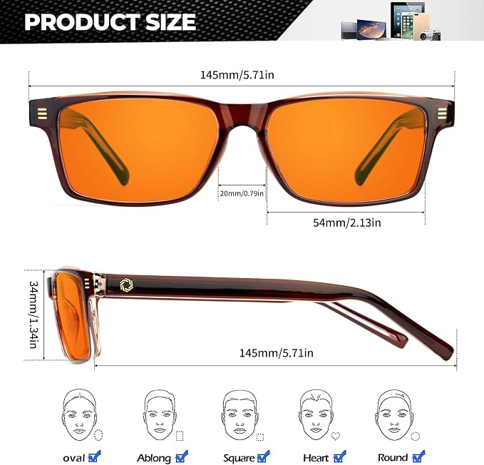 ANYLUV Blue Light Glasses Men Woman, Eye Strain Relief Eye Protection - Image 4
