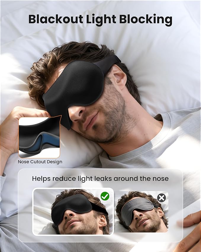 3 Pack 100% Blackout Sleep Mask - Image 2