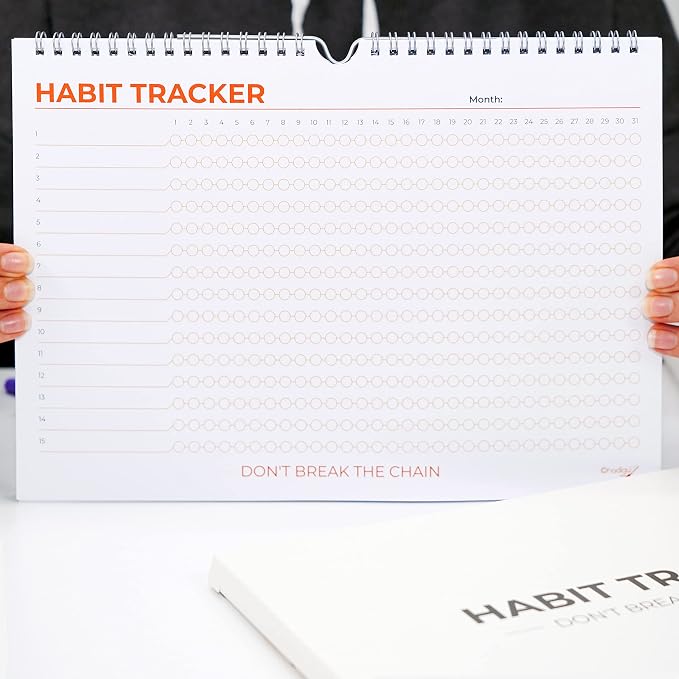 Hadigu Habit Tracker Calendar Colorful Motivational Design, Spiral Bound and - Image 4