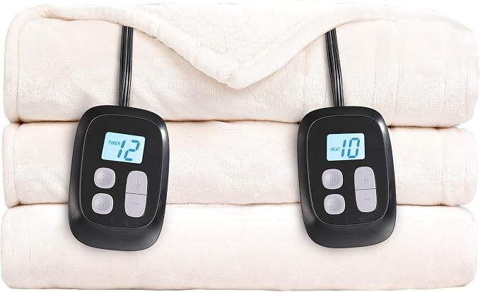 LaffyLo Electric Heated Blanket King Size 90 x 100, Dual Control, Fast Heating - Image 6