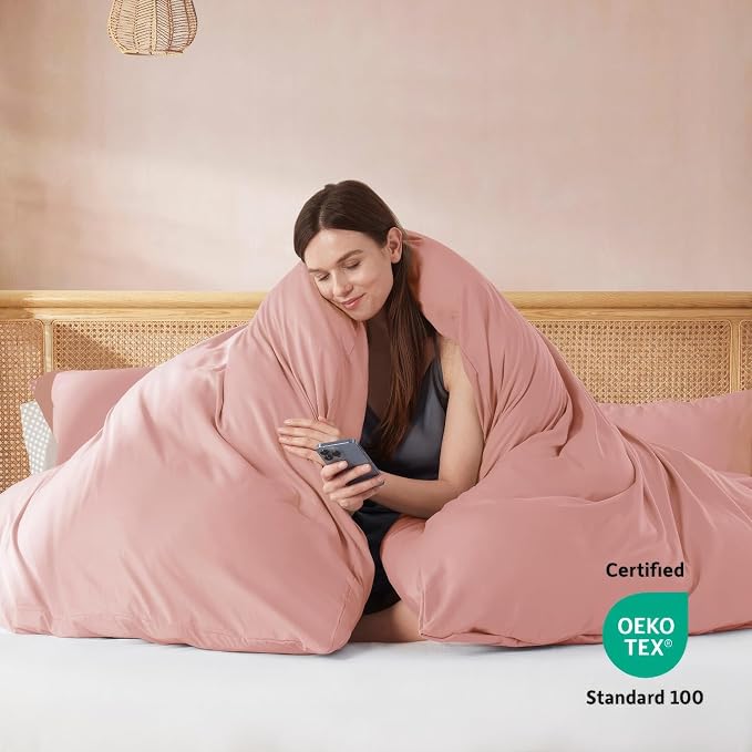 Nestl Blush Pink Duvet Cover Queen Size - Image 3