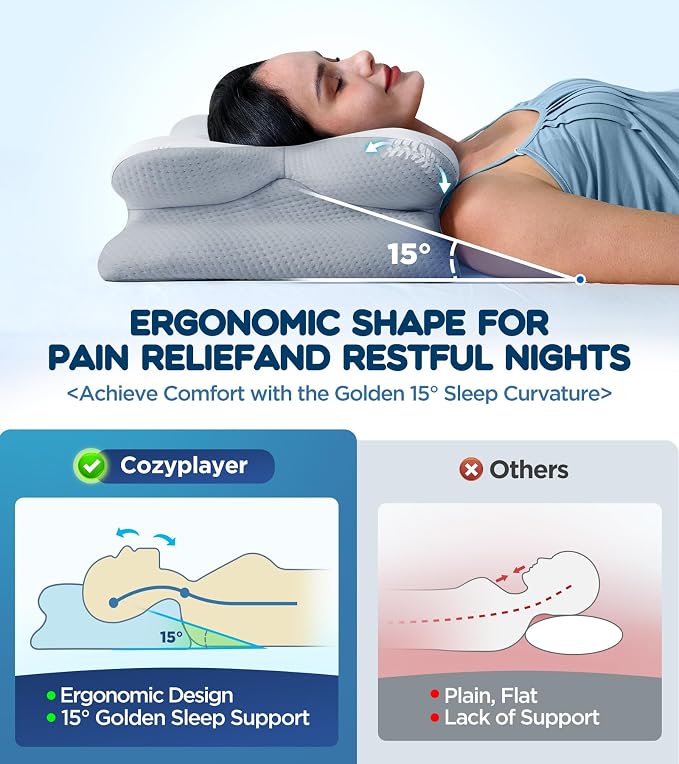 Cozyplayer Effective Pain Relief Cervical Neck Pillow - Image 3