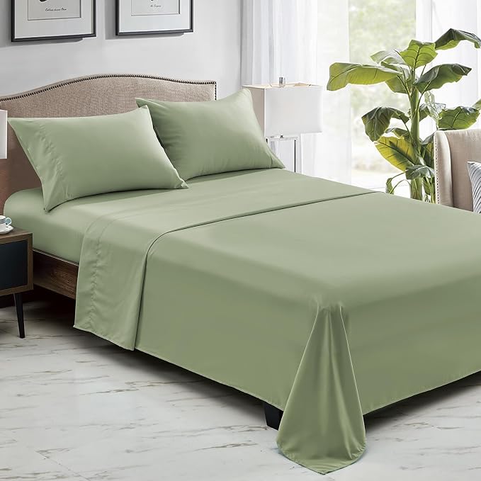 FreshCulture Queen Flat Sheets Only, Soft Microfiber Bedding Sheets - Image 6
