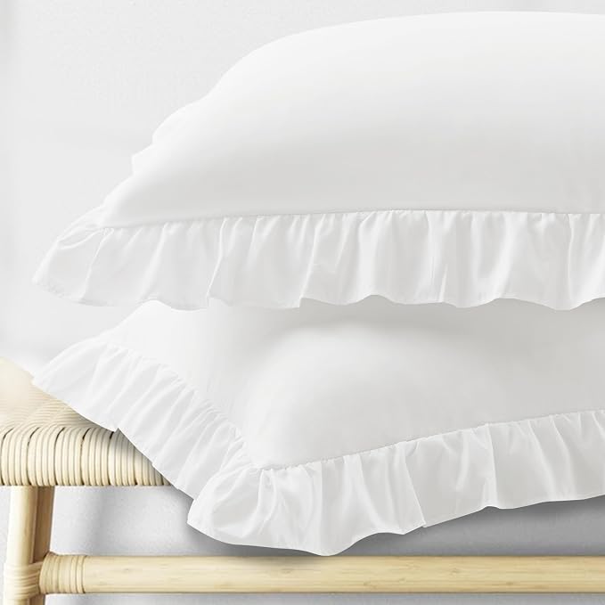 KKJIAF Ruffle Body Pillow Cases Set of 1, Ruffled Pillow Covers by KKJIAF