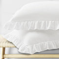 KKJIAF Ruffle Pillow Cases King Size Set of 2, Ruffled Pillow Covers by KKJIAF