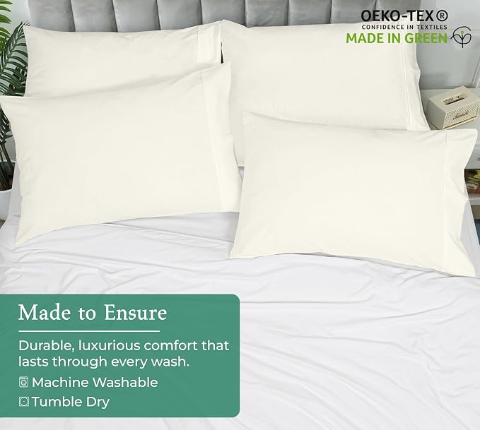 Royale Linens Queen Pillowcase Set of 2 - Image 8