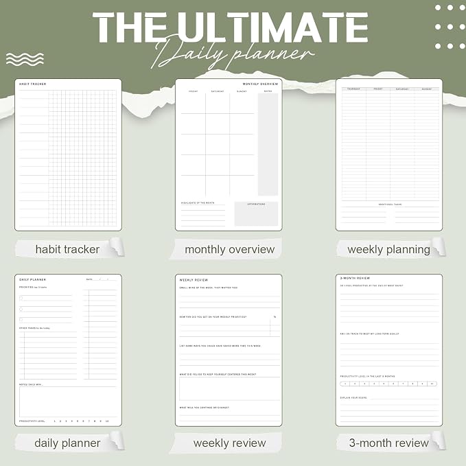 Productivity 3-month Planner Undated Daily Weekly Monthly Planner - Image 3