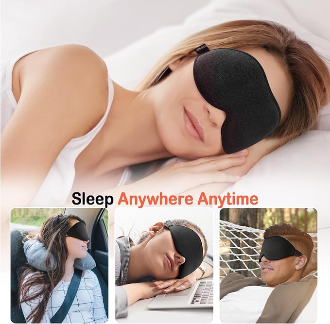 LitBear Sleep Mask for Side Sleeper Women Men, Eye Mask for Sleeping Light - Image 7
