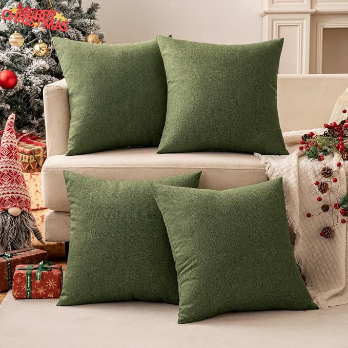 MIULEE Pack of 2 Decorative Outdoor Solid Waterproof Throw Pillow Covers Faux - Image 7