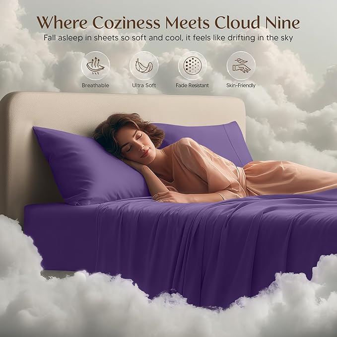 Utopia Bedding Queen Size Sheet Set – 4 Piece Bed Sheets, Soft and Breathable - Image 6