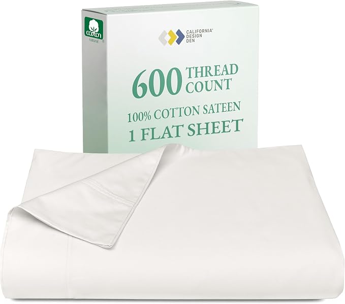 California Design Den Luxury Queen Size Flat Sheet Only by CaliforniaDesignDen