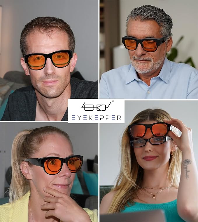 Eyekepper Mens Fit Over Blue Light Blocking Glasses Computer Gaming Eyeglasses - Image 2