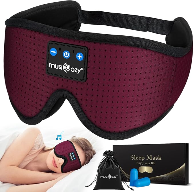 MUSICOZY Sleep Headphones Bluetooth 5.4 Headband Sleeping Eye Mask by MUSICOZY