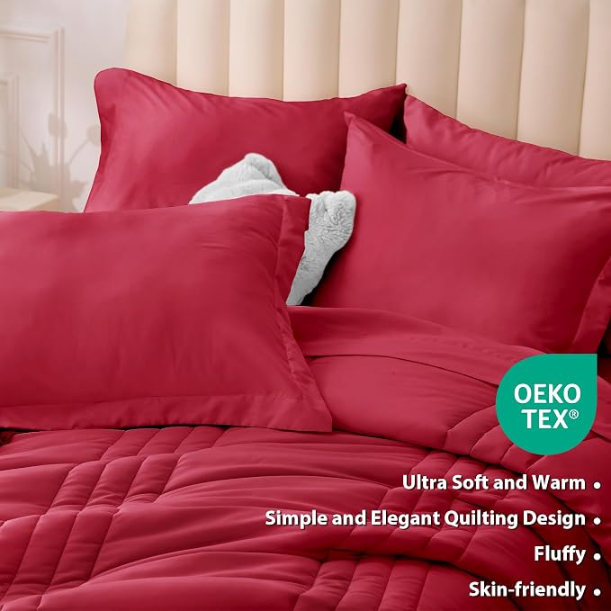 Full Comforter Set Red - Image 7