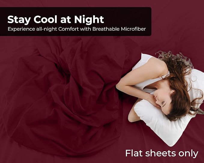 Royale Linens 2 Pack Bulk Flat Sheet Set - Image 4
