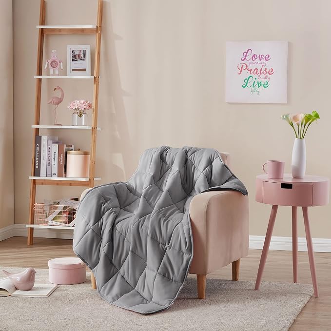 L'AGRATY Weighted Blanket Kids- 40"x60" 10lbs Cooling Breathable Microfiber - Image 7