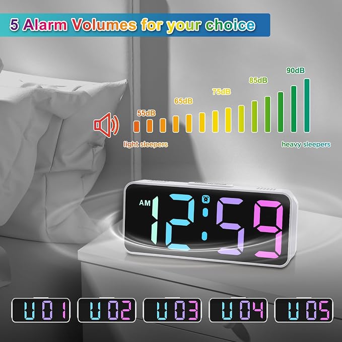 Peakeep Small Digital Alarm Clock Plug in - Image 7