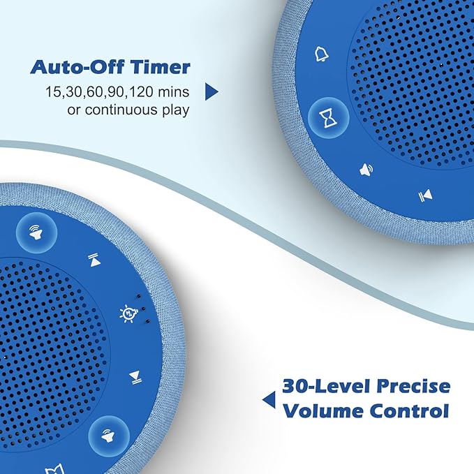 Buffbee Sound Machine & Alarm Clock 2-in-1, 0-100% Clock Face Brightness - Image 5