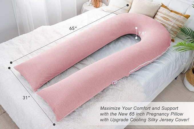Meiz Pregnancy Pillow, Cooling Silky Pregnancy Pillows - Image 2