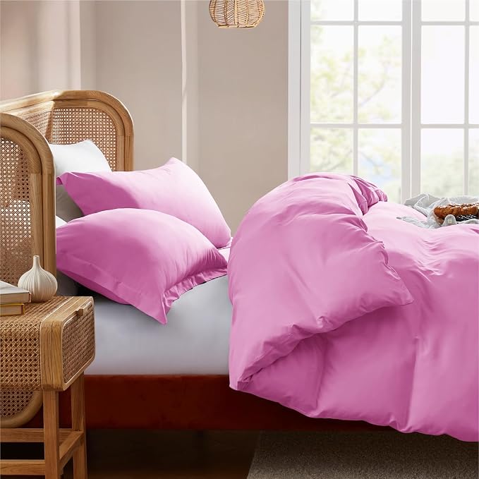 Nestl Light Pink Duvet Cover Queen Size - Image 7