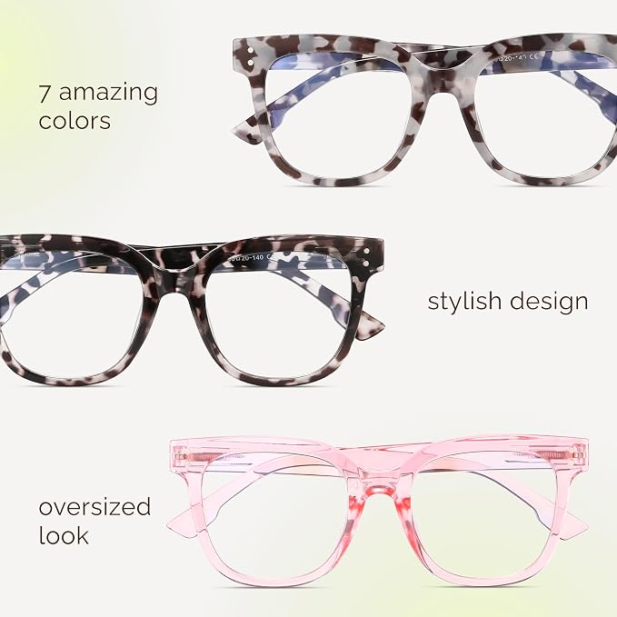 miyya Blue Light Glasses for Women & Men – Oversized UV & Blue Light Blocker - Image 8
