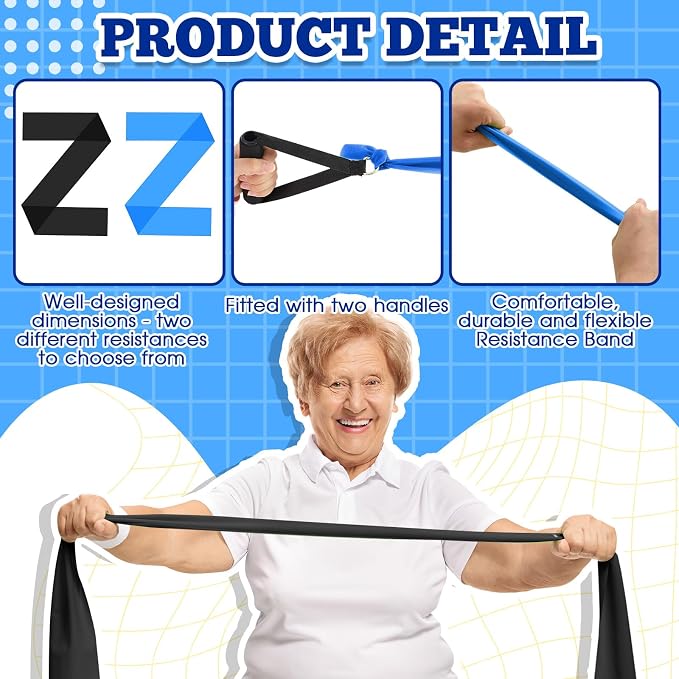 2 Pcs Resistance Band with Handles Chair Exercise Equipment - Image 4