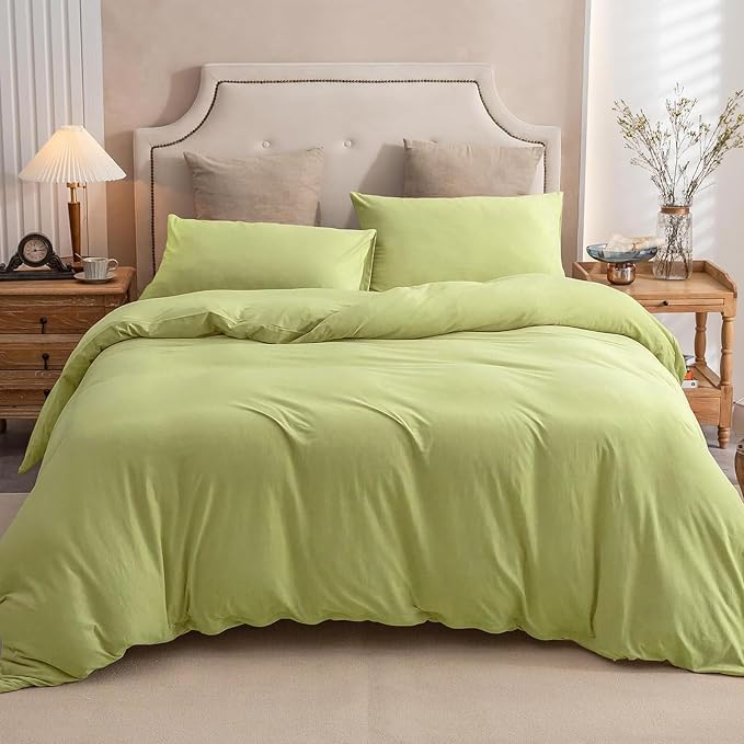 PURE ERA Jersey Knit Duvet Cover Set 100% T-Shirt Cotton Super Soft Comfy 2pc - Image 5