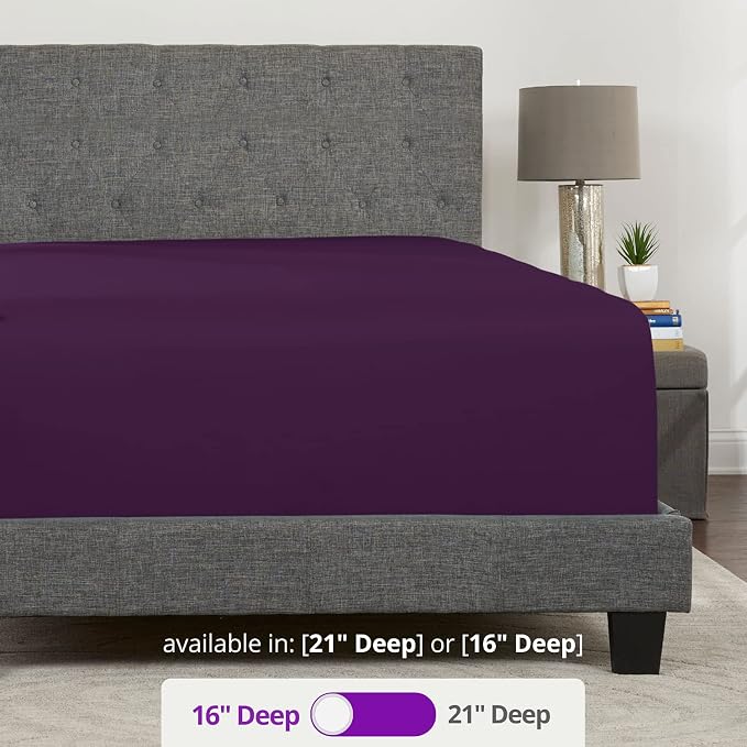 Queen Size Deep Pocket Fitted Sheet Real 16' Fit Perfectly 14'18' Mattress & - Image 4