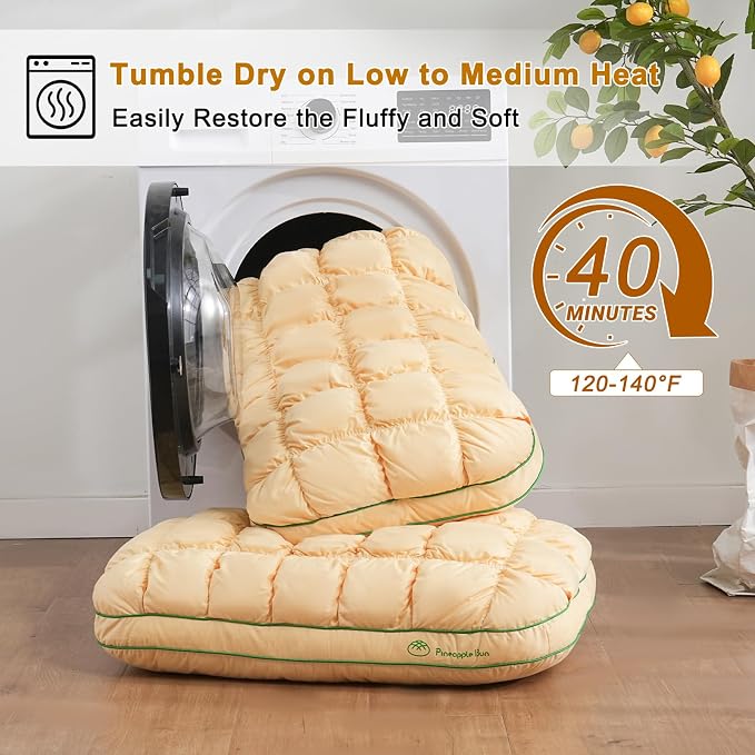 YOUR MOON Fluffy Support Bed Pillow Queen Size, Luxury Hotel Quality Bed Pillows - Image 6