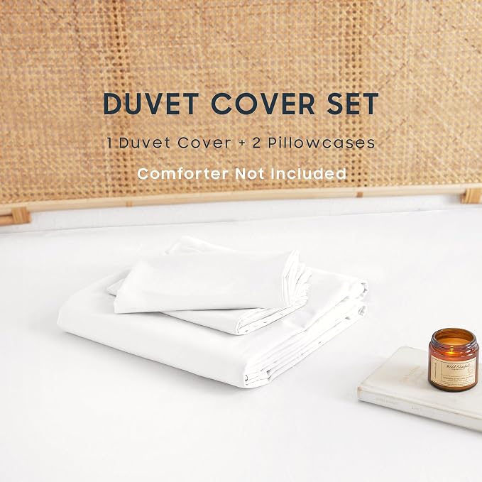 Wake In Cloud - Cotton Duvet Cover Set, Queen Size, 100% Washed Cotton - Image 2