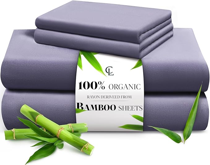 LuxClub Full Size Bed Sheets, 100% Rayon Derived from Bamboo Cooling Sheets by LuxClub