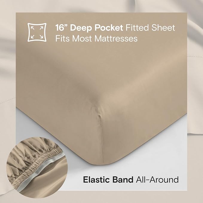 DOZ Sheet Set, 100% Viscose derived from Bamboo, Organically Grown, Buttery Soft - Image 4