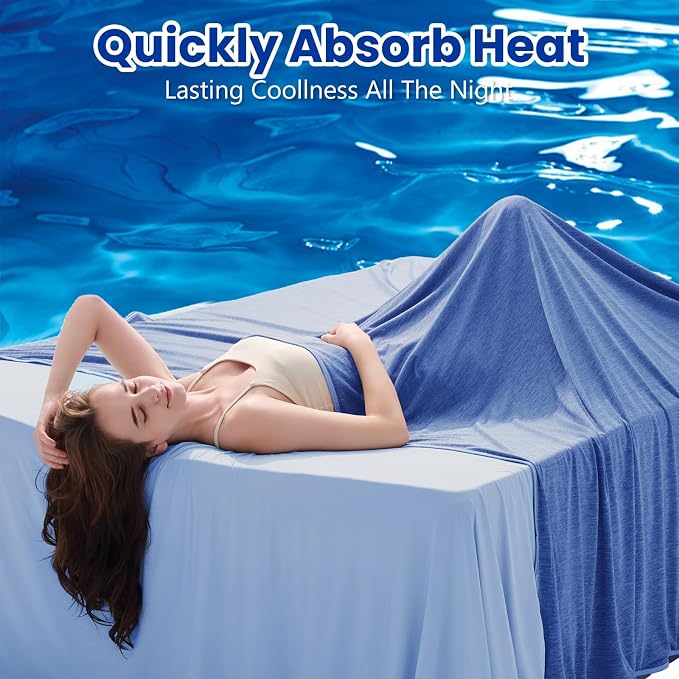 TOPCEE Cooling Blanketfor Night Sweats Absorbs Heat to Keep Adults, Children - Image 2
