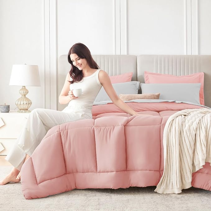 Sasttie Full Size Comforter Sets, 7 Pieces Reversible Bed in a Bag Full - Image 8