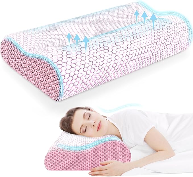 CloudBliss Memory Foam Pillow, Ergonomic Neck Contour Cervical Pillow by CloudBliss