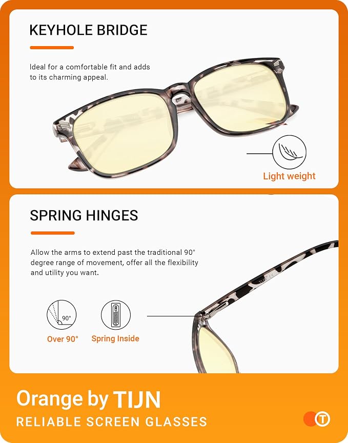 TIJN Gaming Glasses Blue Light Blocking Glasses - Image 5