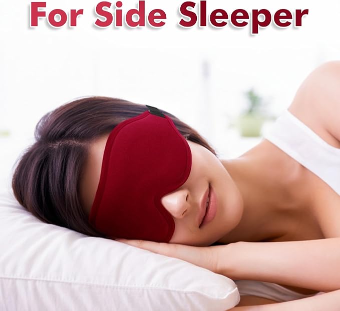 Sleep Eye Mask for Men Women, Sleeping Mask for Side Sleeper, Travel Blackout - Image 2