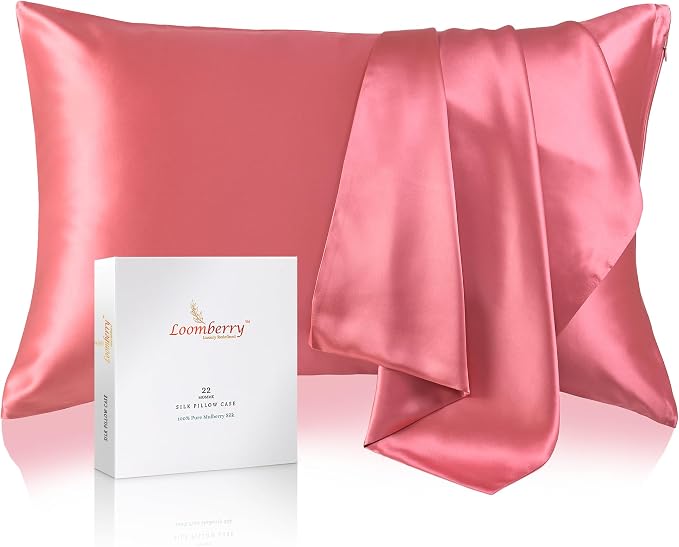 100% Pure Mulberry Silk Pillowcase by LOOMBERRY