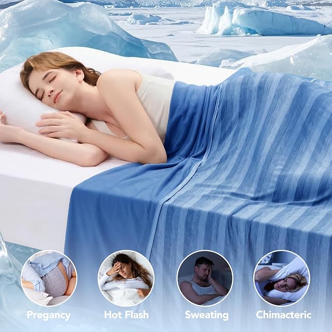 GOHERO Cooling Blanket Queen Size- 90"x90" Summer Cooling Throw Blanket - Image 4